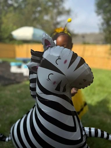 Child exploring toy food
